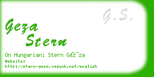 geza stern business card